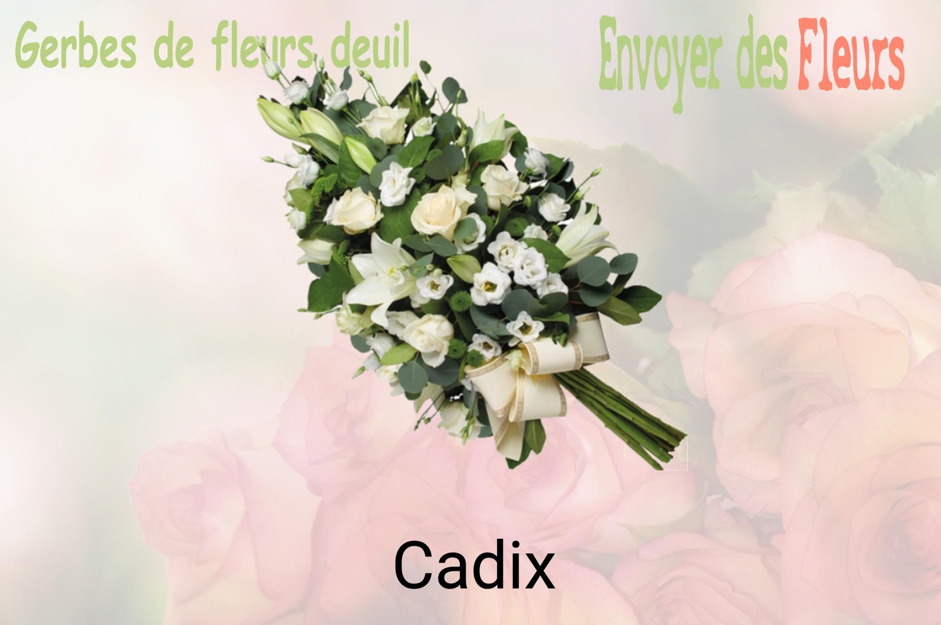 Gerbe de fleurs de deuil livrée à Cadix